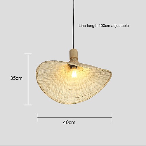 ثريا حبال علاقي مفرد ذهبي بتصميم قشة جميل وحديث واضاءة أنيقة وفاخرة قاعدة بيضاء. مقاس 40 سم