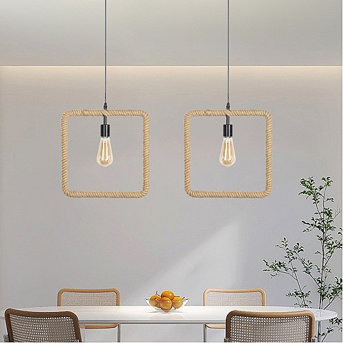 علاقي حبل مربع لمبة E27