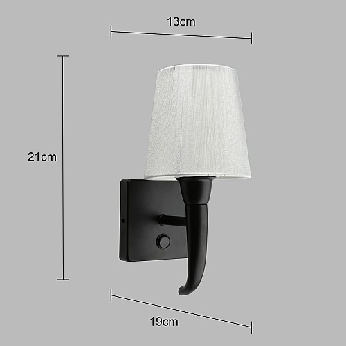إضاءة ابليك حائط مودرن اسود E14*1L مفرد
