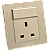 فيش ثلاثي مع منفذ يو اس بي USB لون ذهبي ملكي توفل