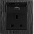 فيش ثلاثي مع منفذ يو اس بي USB لون اسود حجري توفل