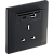 فيش ثلاثي مع منفذ يو اس بي USB مع تايب سي TYPE-C لون اسود بيانو تصميم حديث عملي