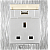 فيش ثلاثي مع منفذ يو اس بي USB لون فضي توفل