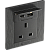 فيش ثلاثي مع منفذ يو اس بي USB مع تايب سي TYPE-C لون جرافيت توفل