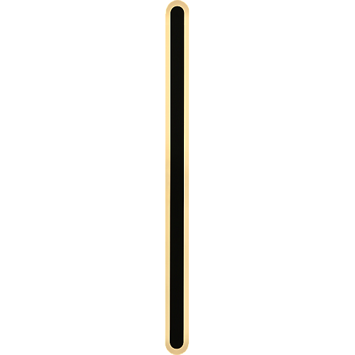 ابليك جداري مودرن مسطرة اسود مع لون الانارة اصفر طول 150 سم