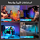 مصباح طاولة غطاء اسود لون انارة RGB ملون تفاعلي 8 واط