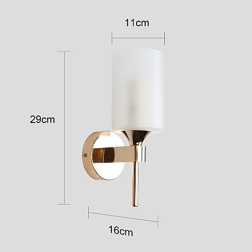 إنارة جدارية و ابليك جداري مودرن لون الشكل ذهبي مع ابيض تصميم فاخر وجميل E27*1 لمبة.