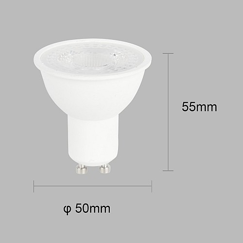 لمبة سبوت لايت gu10 لون الانارة ابيض 7 واط بمواصفات شكلية رائعة مع إنارة مريحة للعين .