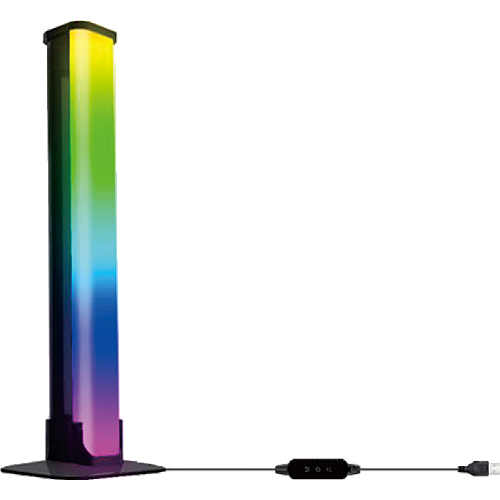 مصباح طاولة غطاء اسود لون انارة RGB مفرد