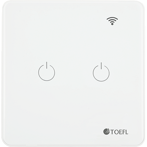 مفتاح الذكي ثنائي تحكم عن بعد WiFi سهل الاستخدام يعمل باللمس تحكم بالجوال متوافق مع اليكسا وجوجل هوم توفل