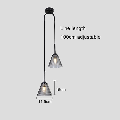 علاقي مودرن اسود E27*2L