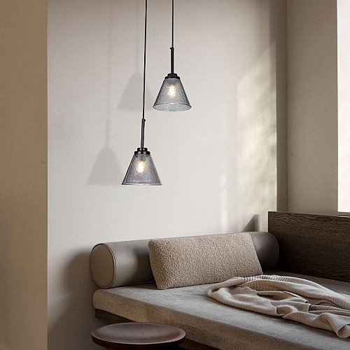 علاقي مودرن اسود E27*2L مجوز