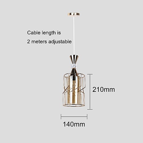 علاقي مفرد مودرن ذهبي E27*1L
