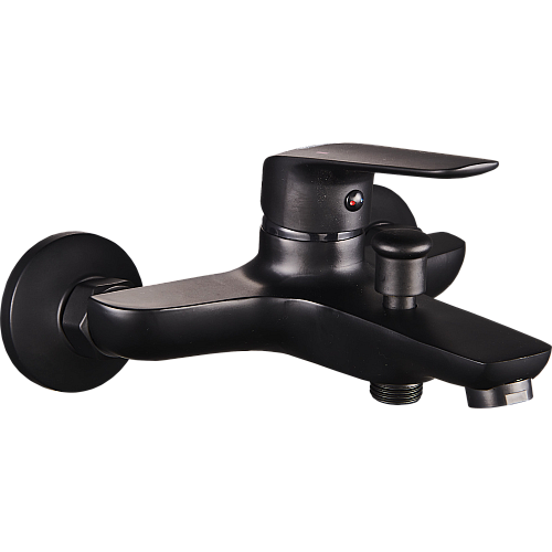 خلاط دش زنك مع سماعة مستطيل طقم اسود