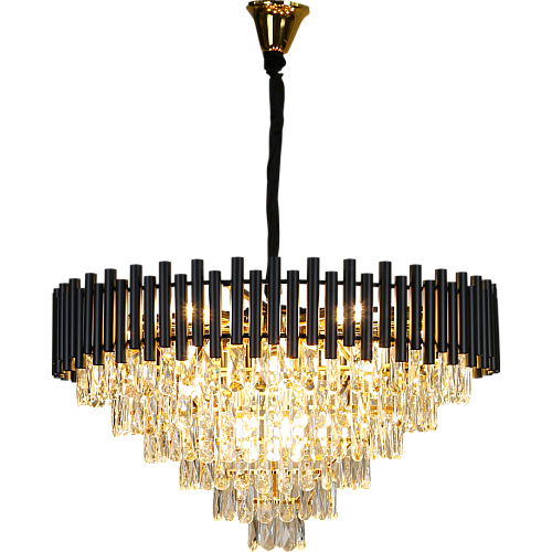 نجف مودرن غطاء اسود مع ذهبي E14*15L مقاس 80 سم نجف مودرن غطاء اسود مع ذهبي E14*15L مقاس 80 سم