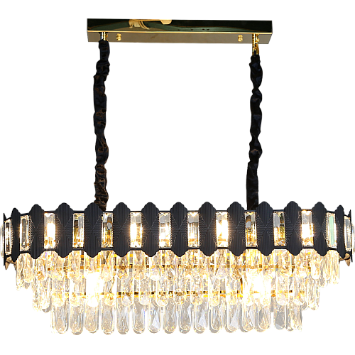 نجف مودرن قطر 800*300 ملم اسود مع ذهبي E14*10L نجف مودرن قطر 800*300 ملم اسود مع ذهبي E14*10L