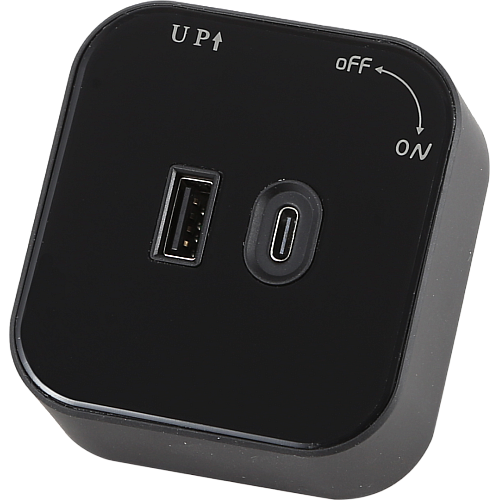 راس فيش مجرى مربع اسود مجوز USB+TYPE-C توفل راس فيش مجرى مربع اسود مجوز USB+TYPE-C توفل