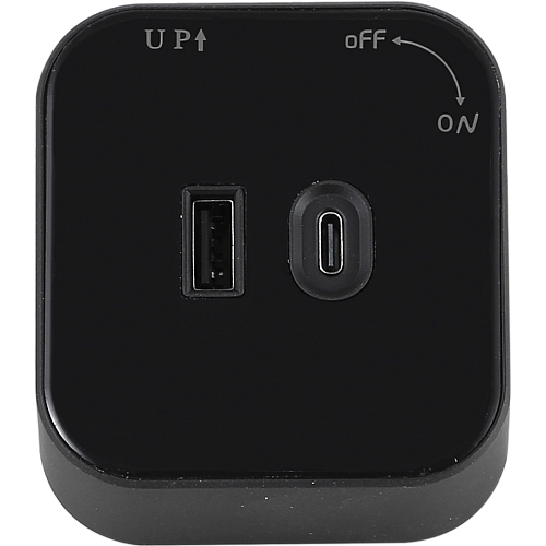 راس فيش مجرى مربع اسود مجوز USB+TYPE-C توفل راس فيش مجرى مربع اسود مجوز USB+TYPE-C توفل