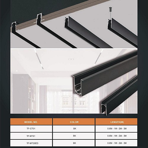 مجرى اسود 3 متر طول دفن غاطس في الجبس قبل التأسيس توفل (مخفي)- (هذا المنتج متاح في جدة و الرياض فقط)