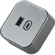 راس فيش مجرى مربع جرافيت مجوز USB+TYPE-C توفل راس فيش مجرى مربع جرافيت مجوز USB+TYPE-C توفل