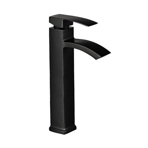 خلاط مغسلة طويل شلال اسود مع ليات