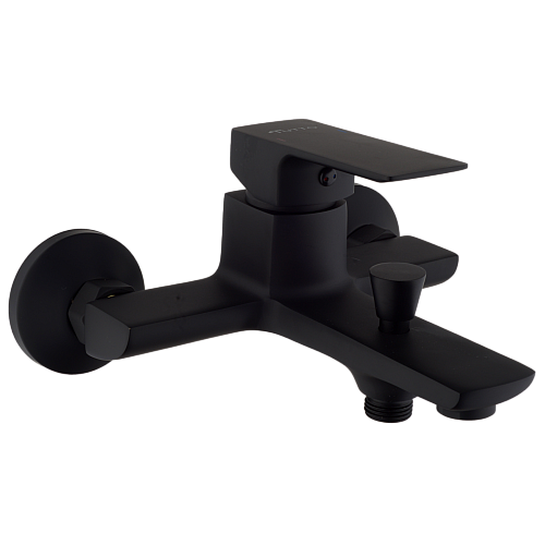 خلاط دش نحاس زنك مربع مع طقم سماعة اسود