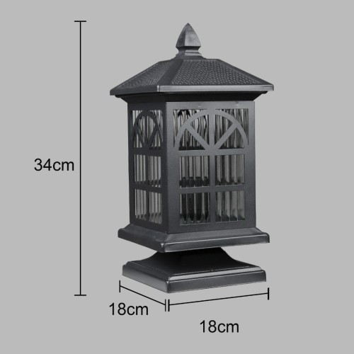  منتج فانوس جلاسي غطاء لون اسود-6297S/BK