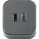 راس فيش مجرى مربع جرافيت مجوز USB+TYPE-C توفل راس فيش مجرى مربع جرافيت مجوز USB+TYPE-C توفل
