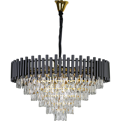 نجف مودرن غطاء اسود مع ذهبي E14*15L مقاس 80 سم نجف مودرن غطاء اسود مع ذهبي E14*15L مقاس 80 سم