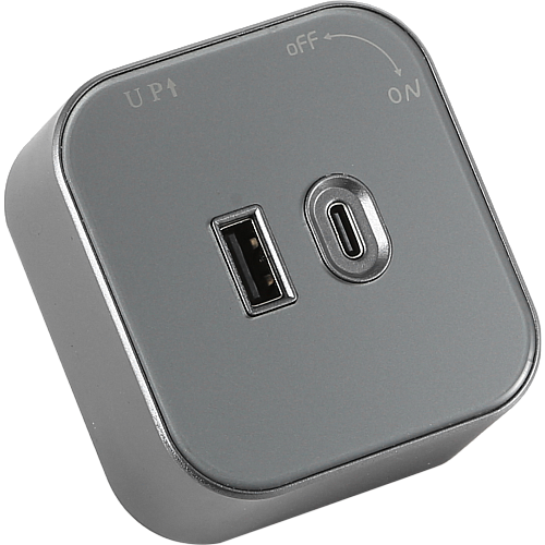 راس فيش مجرى مربع جرافيت مجوز USB+TYPE-C توفل راس فيش مجرى مربع جرافيت مجوز USB+TYPE-C توفل