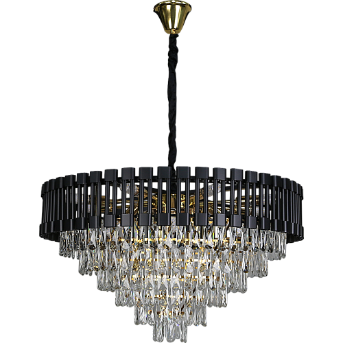 نجف مودرن غطاء اسود مع ذهبي E14*15L مقاس 80 سم نجف مودرن غطاء اسود مع ذهبي E14*15L مقاس 80 سم