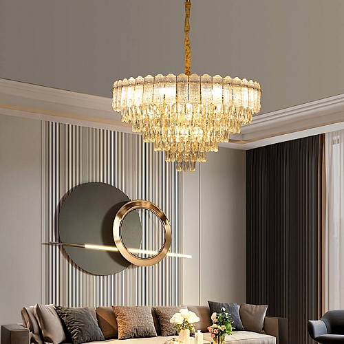 نجف مودرن ذهبي E14*15L قطر 800 ملم