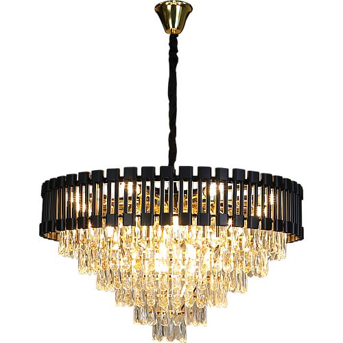 نجف مودرن غطاء اسود مع ذهبي E14*15L مقاس 80 سم نجف مودرن غطاء اسود مع ذهبي E14*15L مقاس 80 سم