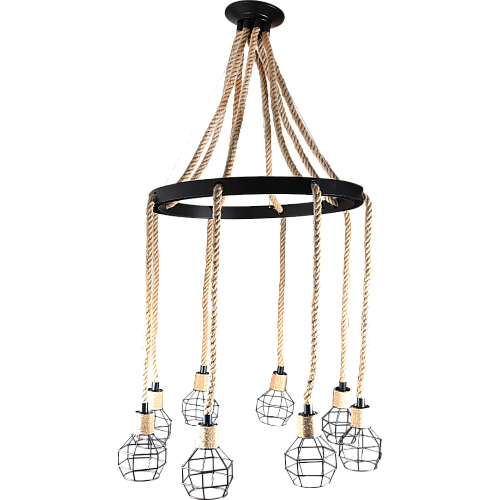 نجف استيل اسود E27*8