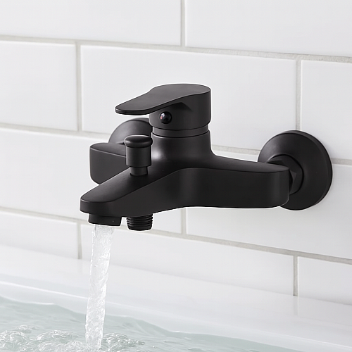  صورة منتج خلاط دش زنك مع سماعة بيضاوي طقم اسود موديل TU/M3023C/BK