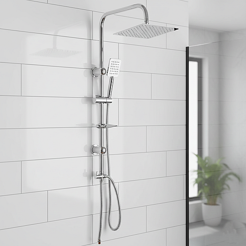 مساطر مع سماعة مربع ستانلس ستيل 304 كروم