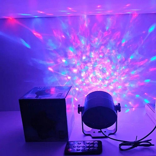 مصباح كرة ديسكو RGB ملون ، مصابيح متحرك مصابيح المسرح التلقائي لوضع الفلاش للحفلات تعمل على USB مع ريموت تحكم