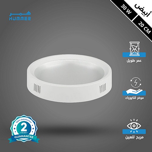 كشاف لطش ليد بنل لون الانارة ابيض 20 سم 30 واط
