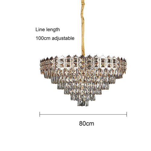 نجف مودرن ذهبي E14*15L قطر 80 سم