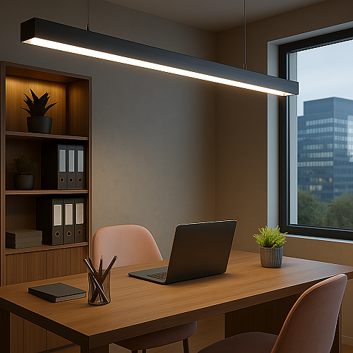 كشاف مسطرة لاينر معلق/لطش مقاس 7سم*120سم لون الانارة شمسي كريمي 26 واط فيليبس