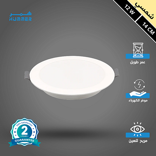 كشاف دفن بنل لون شمسي كريمي 14 سم 12 واط