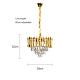 نجف مودرن ذهبي E14*5L قطر 400 ملم