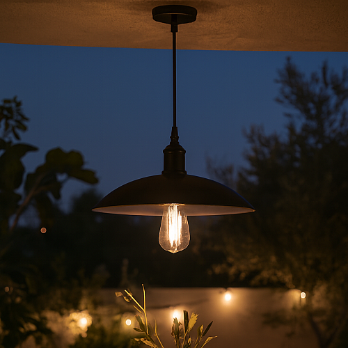 علاقي مودرن 2 متر اسود E27*1 قطر 31 سم