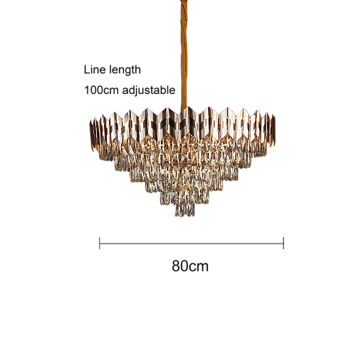 نجف مودرن ذهبي E14*15L قطر 80 سم
