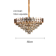 نجف مودرن ذهبي E14*15L قطر 80 سم
