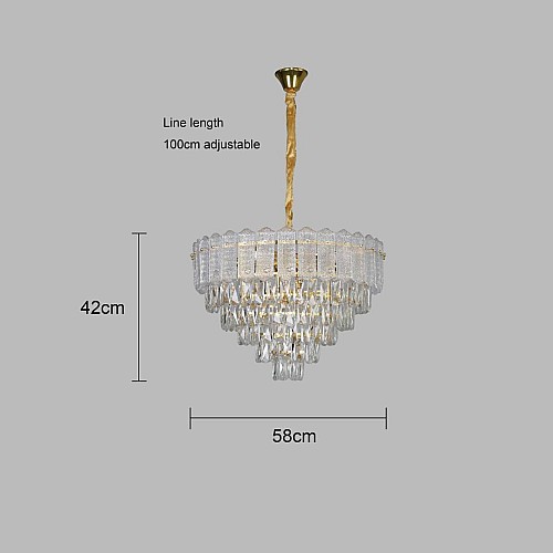 نجف مودرن ذهبي E14*9L قطر 600 ملم نجف مودرن ذهبي E14*9L قطر 600 ملم