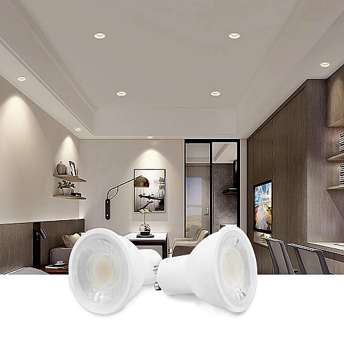 لمبة سبوت لايت GU10 لون الانارة اصفر 7 واط تصميم عملي واضاءة فاخرة توفل