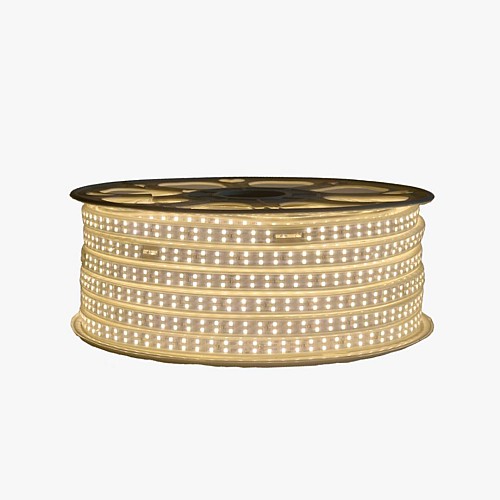 إضاءة ليد شريط زينة لتجميل مساحتك بأفضل إضاءة مخفية ديكورية موفرة للكهرباء لون الأضاءه لون الاضاءة اصفر 116 لمبة لفة 50 متر