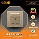 فيش ثلاثي مع منفذ يو اس بي USB لون ذهبي ملكي توفل فيش ثلاثي مع منفذ يو اس بي USB لون ذهبي ملكي توفل