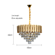 نجف مودرن ذهبي 600 E14*9
